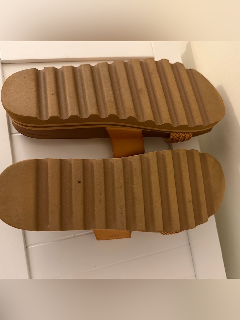 Reef Tan Slide Sandals - Comfort Cork Footbed - Picture 4 of 5